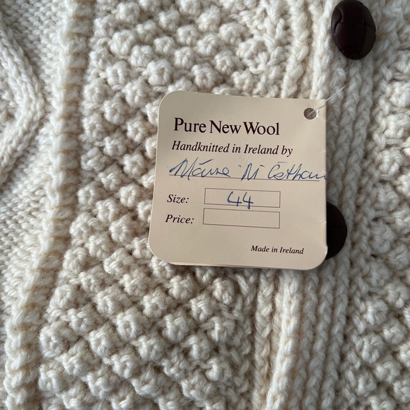 Cream Chunky Knit Cardigan Sweater - Picture 7 of 16